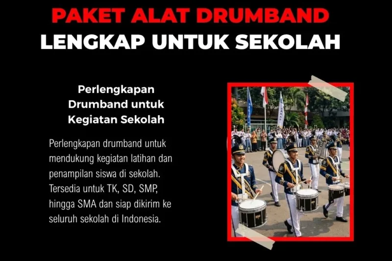 alat drumband lengkap untuk sekolah