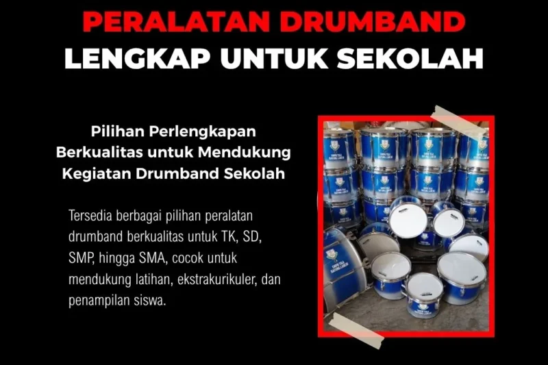 peralatan drumband lengkap untuk sekolah