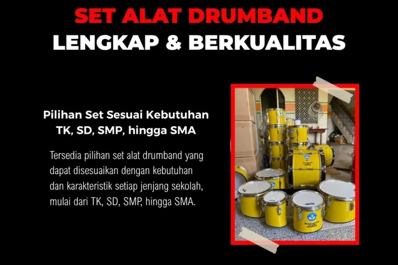 set alat drumband untuk TK SD SMP dan SMA