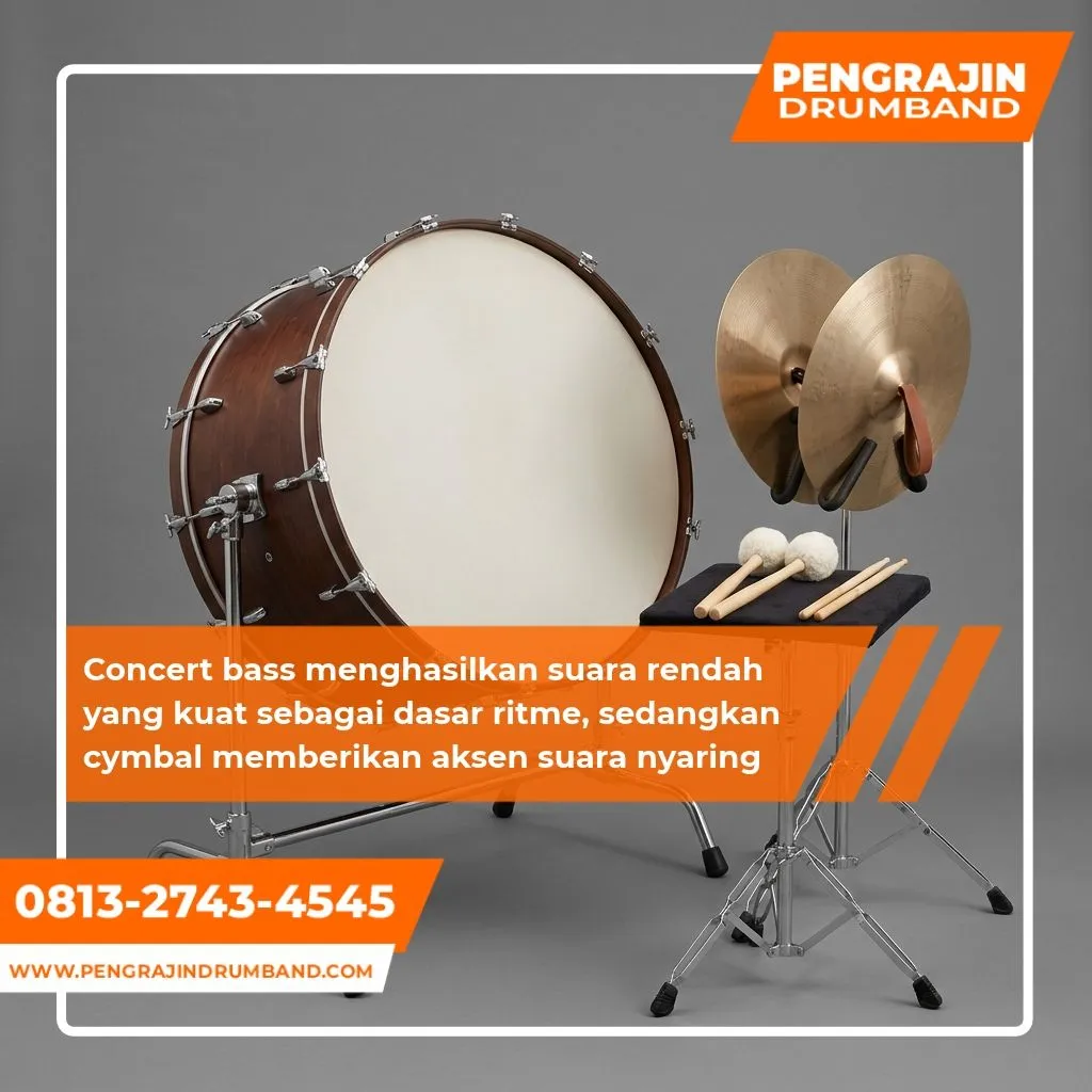 Concert Bass Drum dan Cymbal
